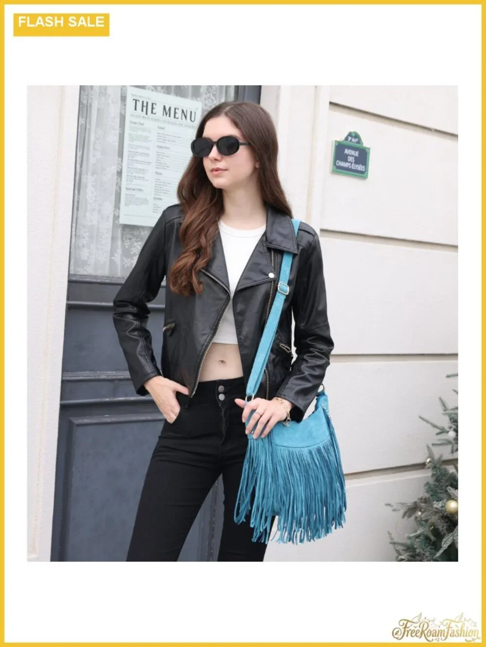 Fringe Hobo Bag Vintage Vegan Suede Western Crossbody Shoulder Purse